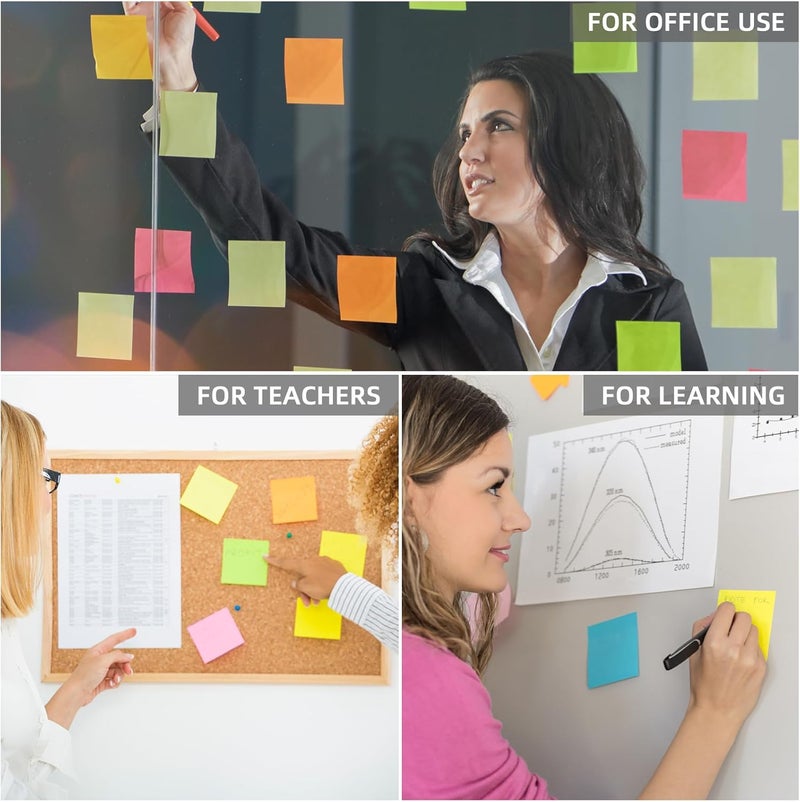 Vanpad (24 Pads) Sticky Notes 3x3 Inches,Bright Colors Self-Stick Pads, Easy to Post for Home, Office, Notebook - Image 4